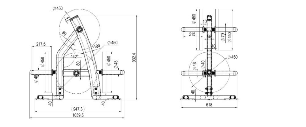 Bumper Plate Scheibenständer