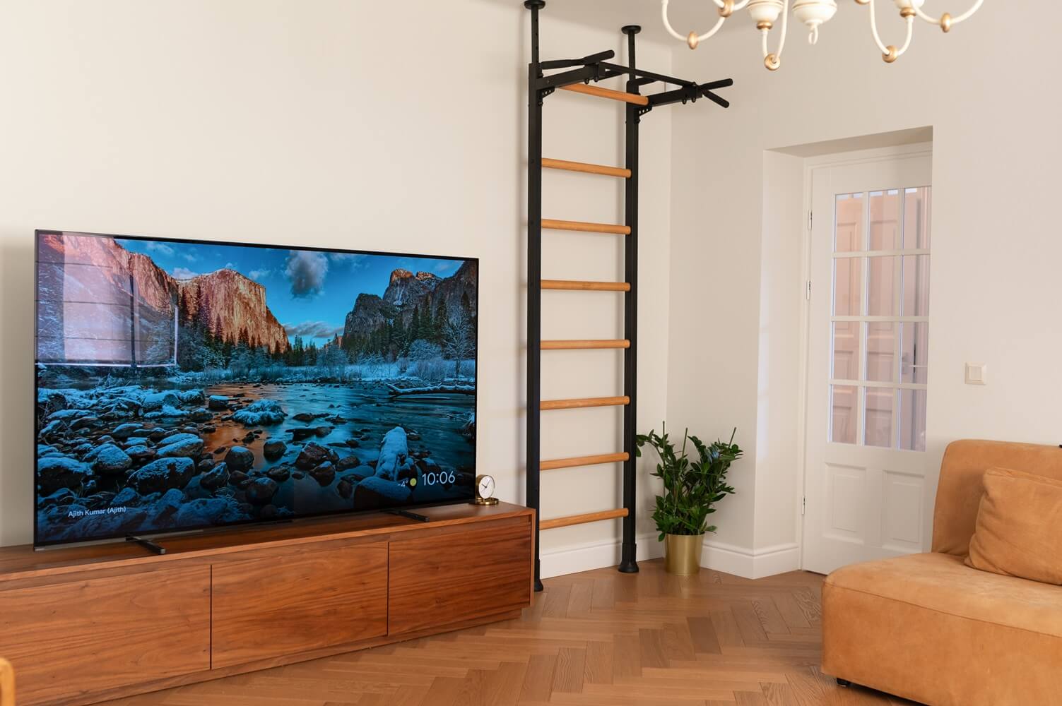 Sprossenwand zu Boden-Deckenmontage