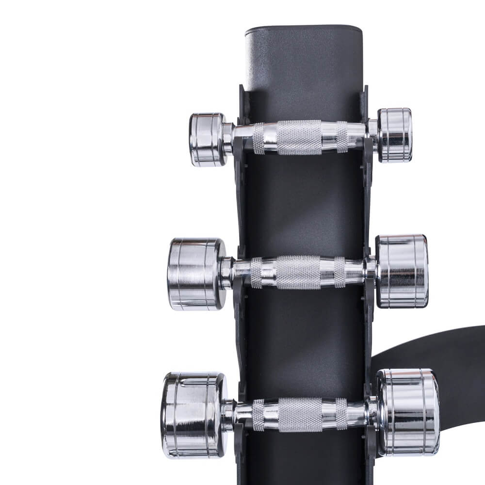 Chrom Hantelsatz 1-10 kg inklusive vertikaler Ablage – Bild 3