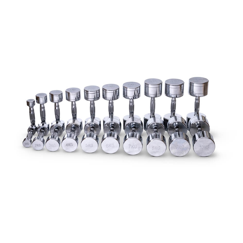 Chrom Hantelsatz 1-10 kg inklusive Ablage – Bild 4