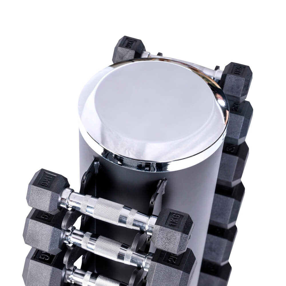 Hexagon Hantelsatz PVC 1-10 kg inklusive Ablage – Bild 2